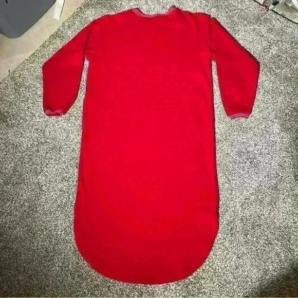 vtg disney winnie the pooh Tigger Snowman womens fleece night gown pajamas M - Picture 8 of 8